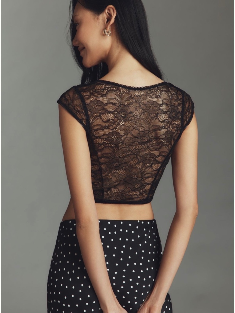 Anthropologie Lace corset pullover Lyrebird top small NWT - Picture 3 of 7